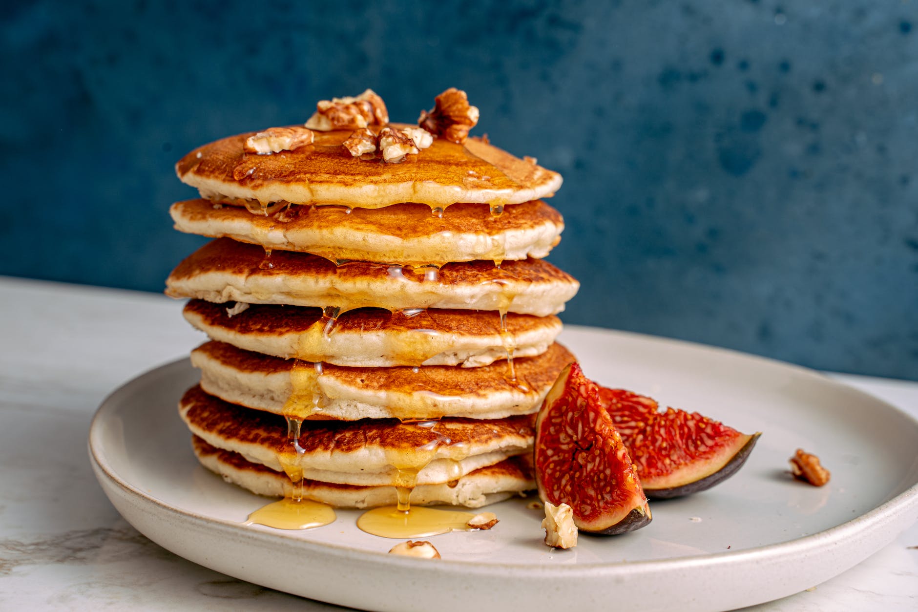 close up photo of stacked pancakes